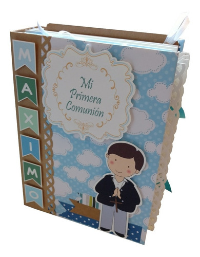 Álbum Comunión Scrapbooking Artesanal Personalizado