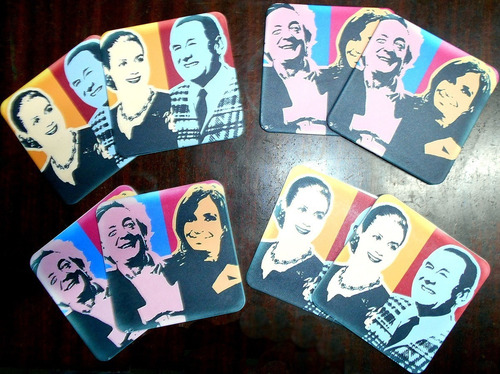 Imagen 3 de 3 de Oferta Preestampados Cód159 Posavasos Set X4 Cfk Eva Perón