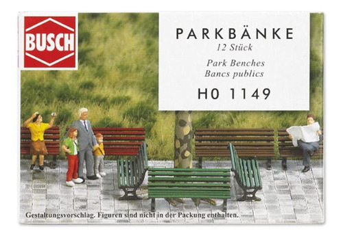 Busch 1149 Park Benches 12ho Scale Scenery Kit