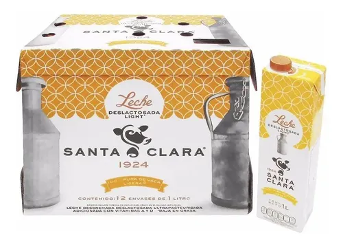 Santa Clara Light Lactose-Free Milk, 12-pack (1 Liter each)