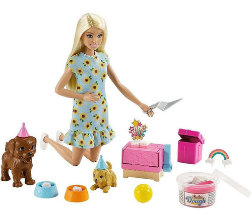 Boneca Barbie Family Aniversário Cachorrinho Infantil Mattel