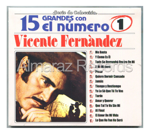 Vicente Fernandez 15 Grandes Con El Numero 1 Cd