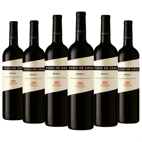 Vino Tinto Fond De Cave Malbec Trapiche 750ml X6 Unidades