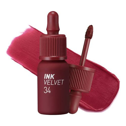 Labial Tinta Peripera Ink Velvet 34 Smoky Red