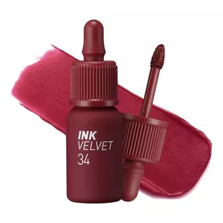 Labial Tinta Peripera Ink Velvet 34 Smoky Red