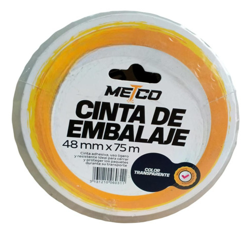 Cinta De Embalaje  Transparente  48mm X 75m  