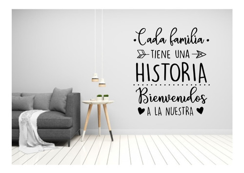 Adhesivo Vinilo Para Pared Frase Familia