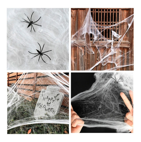 Teia De Aranha Artificial Decoração Halloween 1 Peça