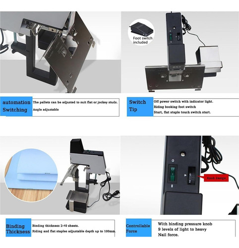 Grapadora Automática De Caballete Con Reposapiés, 2-30 Hojas