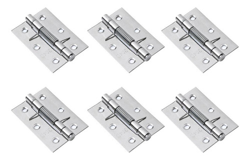 6 Piezas De Bisagras De Puerta Con Resorte De 3 Pulgadas