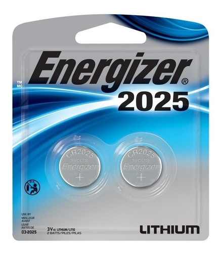 Bateria Botao Energizer 2025 Lithium 3v Cartela Com 2 Cr2025