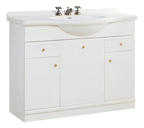 Mueble para baño Ferrum YML3A con bacha y mueble color blanco