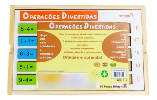 Jogo Pedagógico Infantil Operações Divertidas Matemáticas