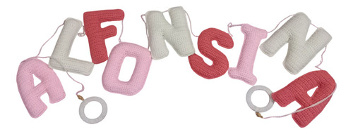 Guirnalda Nombre Bebe Tejido A Crochet 7 Letras