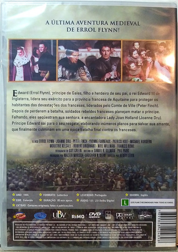 O Príncipe Negro - Errol Flynn Peter Finch Legendado Lacrado