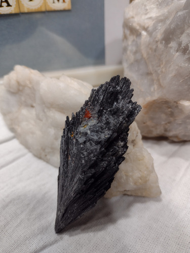 Cianita Negra Escoba De Bruja (37.4 Grs 7.5cm) Limpieza Negra