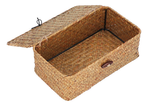 Caja De Almacenamiento Tejida, Cesta De Hierba Marina Natura