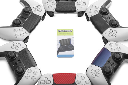 Funda Compatible Con Controlador Dualsense Ps5 Carbono Rojo