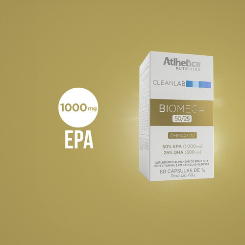 Cleanlab Biomega Tg 50/25 60 cápsulas blandas sabor sin sabor