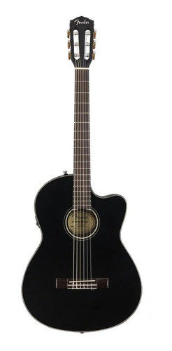 Imagen 1 de 3 de Guitarra clásica electroacústica Fender Classic Design CN-140SCE negra