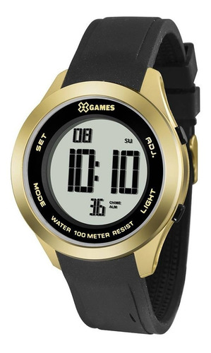 Relogio Digital Preto Dourado Xgames Original Xmppd389 Bxpx