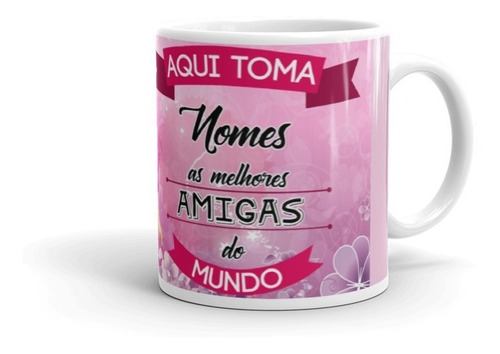 Caneca Porcelana Personalizada Melhor Amiga Friends Presente