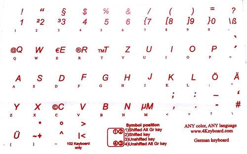 Calcomania Idioma Teclado Ruso Hebreo Arabe Chino Frances Y+