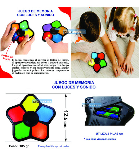 Pack Juego D Cartas* Uno Y Juego Memoria De Luces Neocenter