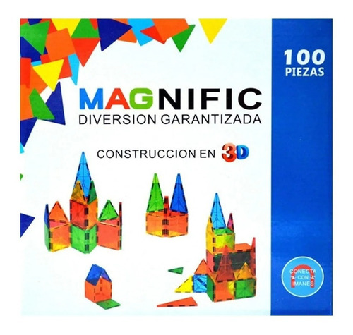 Bloques para armar magnéticos Magnific KBM-100ARU en caja