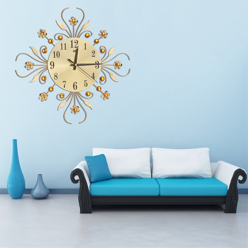 Imagen 9 de 9 de Reloj De Pared Grande Decorativo 3d De Hierro De Arte Modern