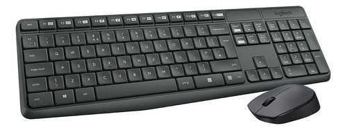 Logitech Kit Teclado + Mouse Mk 235 Color del mouse Negro Color del teclado Negro