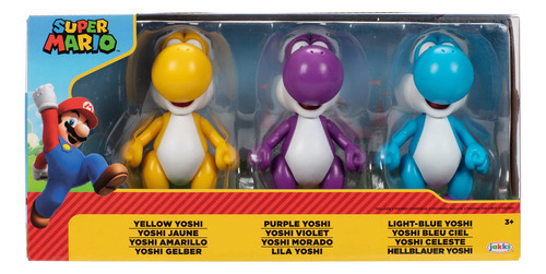 Nintendo Yoshi - Paquete De 3 Figuras De Acción Auténtica
