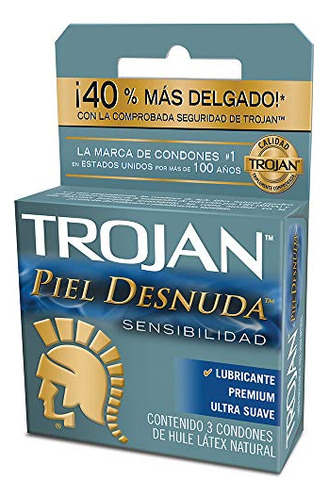 Trojan Preservativos Piel Desnuda 3 Pz