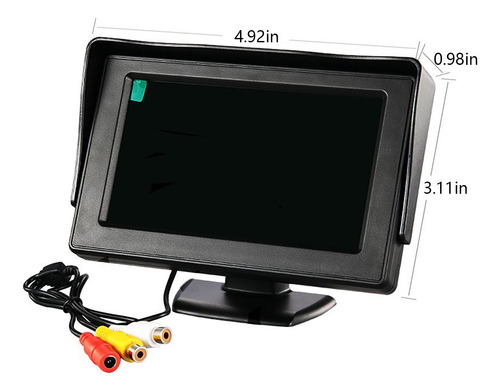 Monitor Lcd Hd Universal Para Veículos De 4,3 Polegadas Com