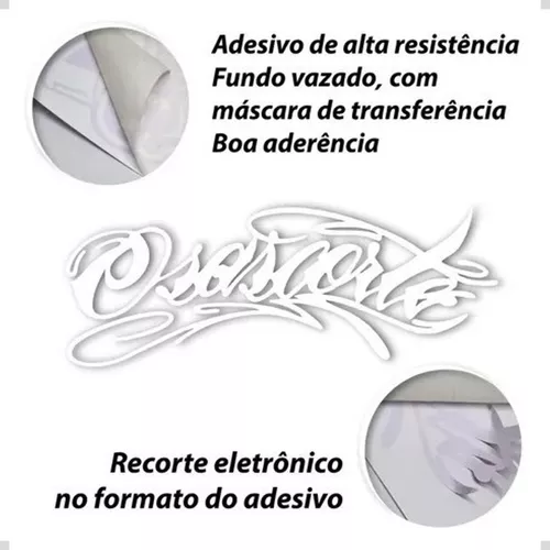 Kit 10 Adesivos Grau Osascorte Puxou Cortou Moto + Brinde