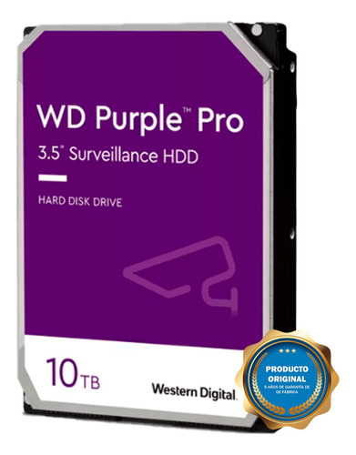 Disco Duro 10tb Western Digital Purplepro Videovigilancia Ia