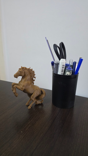 Figura Caballo Elegante Decoración 3d Escritorio Oficina Marrón