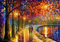 Comprar Cuadros Abstractos Tipo Oleo En Canvas Artistíco | 90x140 Color walk alone the waterfront