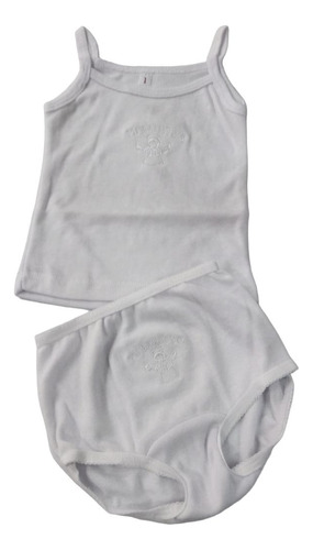 Ropa Interior Suave Para Niña 2 Piezas Pantaleta Y Camiseta