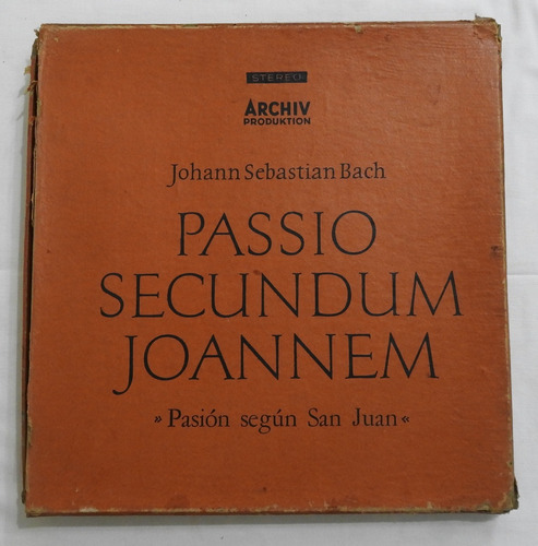 Bach Passio Secundum Joannem Bwv 245 Richter Vinilo (vg+)