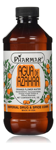 Agua De Azahar Flor De Naranja Agua 8oz