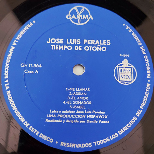 Jose Luis Perales - Tiempo De Otoño Lp
