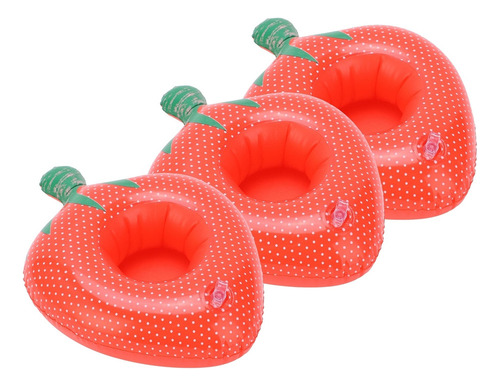 Flotadores Para Piscina, 10 Unidades, Con Forma De Fresa, In