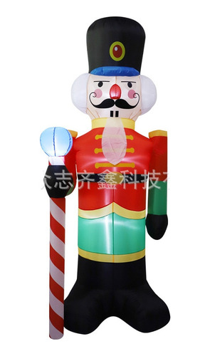 Soldado Inflable Navideño De Nogal De 2,4m Con Luz Led