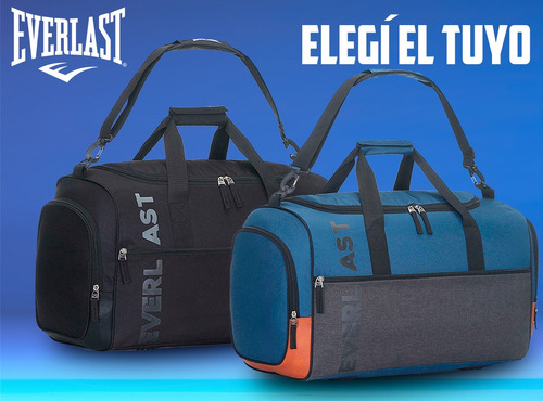 Imagen 8 de 10 de Bolso Everlast Original Gym Viaje Deportivo Reforzado Nuevo