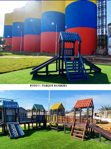 Parque Infantil De Madera Plástica Pigmentado No Se Oxida