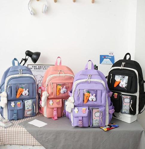 Mochilas De Escuela Secundaria De 5 Piezas For Adolescentes