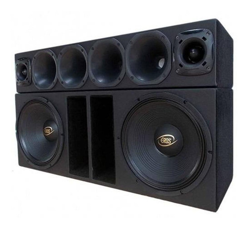 Caixa Eros 2 Woofer E12 450lc Black 12 + Corneteira
