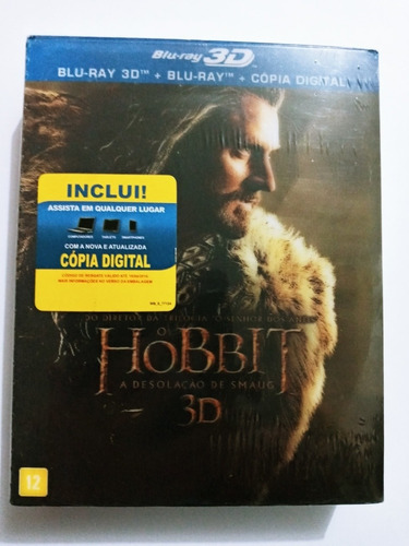 Bluray O Hobbit - A Desolaçao De Smaug / 3d + Bluray