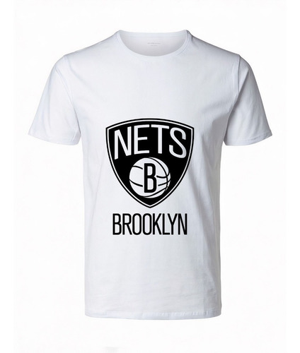 Polera Brooklyn Nets Nba Estampadas Algodon    